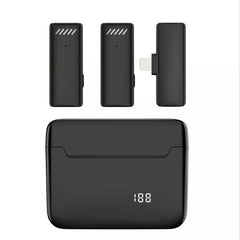 Wireless Lavalier Noise Canceling Microphone with Charging Case, S13 One To Two Yellow Case USB-C/Type-C Interface, S13 Dual Microphone Black USB-C/Type-C Interface, S13 Dual Microphone Black 8 Pin Interface