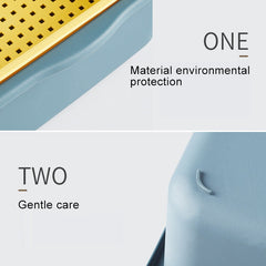 Double-layer Classification Square Drain Basket Kitchen Household Plastic Fruit and Vegetable Basket, Dark Red, Yellow Blue, Grass Green, Light Gray