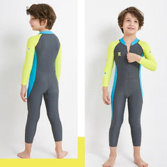 DIVE&SAIL Children Diving Suit Outdoor Long-sleeved One-piece Swimsuit Sunscreen Swimwear, S, M, L, XL, XXL