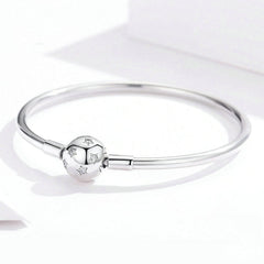 S925 Sterling Silver Star Bracelet DIY Beaded Bracelet, 17cm, 19cm