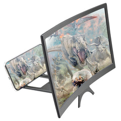 12 inch Curved Screen Mobile Phone Screen Magnifier 3D High-definition Screen Magnifier Multifunctional Lazy Bracket