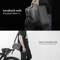 Rhinowalk Bicycle Front Handle Bag Camera Bag Waterproof 7.5 inch Large Touch Screen Navigation Mobile Phone Bag Bicycle Bag, Dark Gray, Carbon Fiber Black Green, Matt Full Black, Matt Black Green