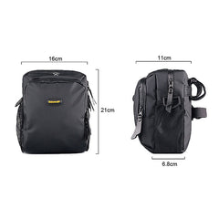 Rhinowalk Bicycle Front Bag Waterproof Handlebar Bag Folding Bike Front Bag Large Capacity Riding Bag, Matt Black, Carbon Fiber Pattern