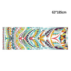 Portable Printed Non-slip Environmental Protection Yoga Mat Drape, Size: 185 x 63cm, Practitioner, Tibetan Green Lotus, Huilongqing, Mandolin, Green Lucky Elephant, Red Heart Lotus, Saint Golden Wolf, Sacred Heart Lotus, Century Lotus, Powder Bit Line ...