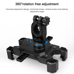Electric Bicycle Mobile Phone Holder Can Be Rotated 360-degree Mobile Phone Holder Four-way Adjustment Bracket for Motorcycle, Handlebars, Rearview Mirrors