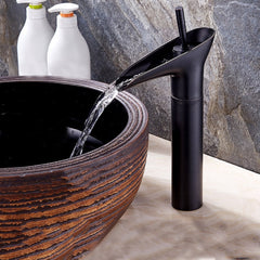 Bathroom Faucet Washbasin Waterfall Hot & Cold Faucet, 84535-1, 84535 High Type, 99529 Black