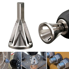 Chamfer Stainless Steel Deburring External Chamfer Tool Silver Triangle Handle Six-slot Chamfer, Triangle Handle Six-slot Chamfer