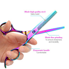 Professional Hair Cutting Scissor Hairdressing Kit Thinning Scissors Barber