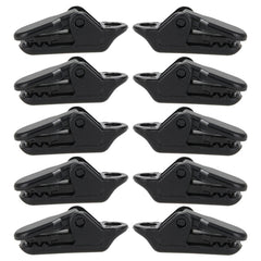 10pcs Tents Accessories Awning Wind Rope Clamp Plastic Clip Outdoor Camping Tent Alligator Cip Hook, Plastic Clip
