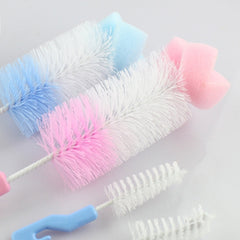2 Sets Baby Nipple Milk Bottle Cup 360 Degree Sponge Cleaner Pacifier Brush, Random Color Delivery, Milk Bottle Cup