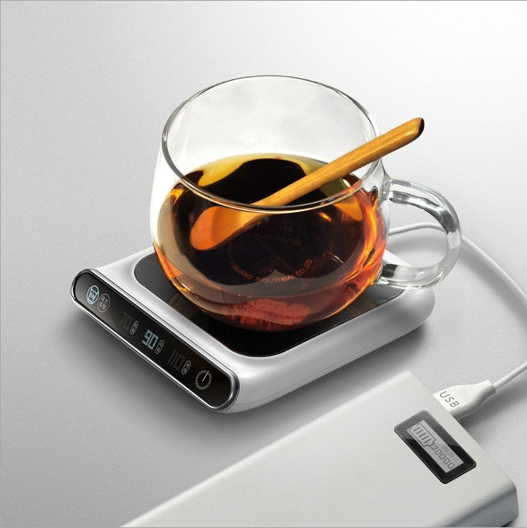 Smart 55 Degree Constant Temperature Coaster Winter Desktop Insulation And Warm Heating Usb Coaster, Wave Display