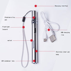 Pen Design USB Rechargeable Flashlight Powerful Mini LED Lamp