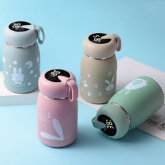 Cartoon Thermos Mug Intelligent Temperature Measurement Color Change Display Temperature Water Cup Couple Children Student Cup, Digital Display, Pink, Digital Display, Blue, Digital Display, Green, Digital Display, Brown
