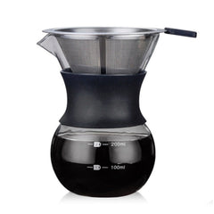 High Temperature Resistant Coffee Maker, 200ml With Strainer, 400ml With Strainer, 200ml Without Strainer, 400ml Without Strainer