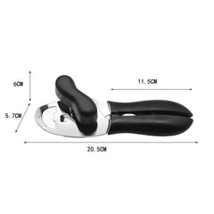 4 in 1 Multifunctional Can Opener Kitchen Household Lid Opener Canning Knife, Black, Green