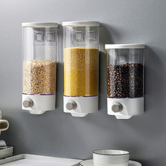 Wall-Mounted Miscellaneous Grain Storage Box Kitchen Large-Capacity Push-Type Sealed Tank, Medium, Large