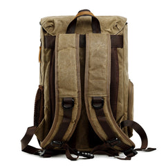 Batik Canvas Waterproof Photography Bag Outdoor Wear-resistant Large Camera Photo Backpack Men for Nikon / Canon / Sony / Fujifilm