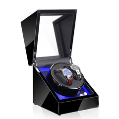 Watch Shaker Automatic Mechanical Watch Rotating Motor Winding Box, US / EU / UK Plug, Pure Carbon Fiber Pattern, Black & White, All Black, Ebony White, Ebony, Ebony Camel Flannel, Black Camel Flannel, Black Carbon Fiber Texture, Ebony Red