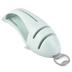 Multi-Function Fish Shape Knife Sharpener Tool Holder Diamond Tungsten Steel Knife Sharpener, Green, Pink, Black