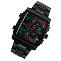 SKMEI 1274  Men Fashion Electronic Watch Multifunctional Outdoor Sports Watch, Red, Blue, Black, Golden