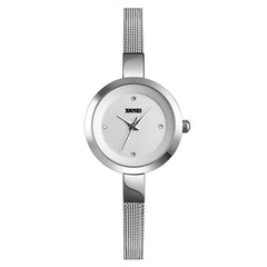SKMEI 1390 Ladies Business Casual Watch Steel Band Lightweight Quartz Watch, Rose Gold, Golden, Silver
