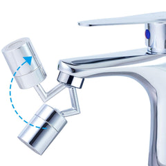 720-Degree Universal Rotating Faucet Anti-Splash Spout Filter Dual-Function Faucet, Two Sections