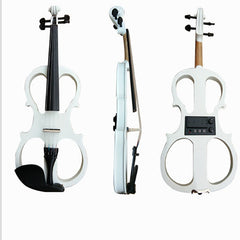 YS030 4 / 4 Wooden Manual Electronic Violin for Beginners, with Bag, Wine Red, White, Black
