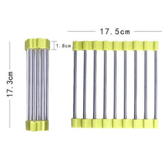 MS-202 Home Kitchen Stainless Steel Non-Slip Anti-Scalding Placemat Folding Heat Insulation Pot Mat, Color Random Delivery, MS-202 Random Color