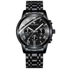 FNGEEN 4006 Men Automatic Mechanical Watch Waterproof Quartz Watch, Gold Blue Surface, Gold Black Surface, Gold White Surface, White Steel White Surface, White Steel Black Surface, White Steel Blue Surface, Black Steel Black Surface                    ...