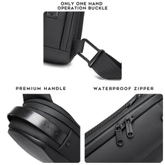 BANGE BG-7256 Men Chest Bag Waterproof EVA Hard Shell Messenger Bag, BANGE BG-7256