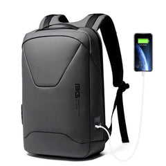 BANEG BG-22188 Fashion Business Anti-Theft Backpack Backpack with External USB Charging Port, Black, Gray
