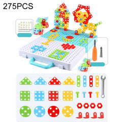 Children Screw-Tightening Electric Drill Toy Manual Assembly Toolbox, Style:, 2D Plane + Manual Drill (188 PCS), 2D Plane + Electric Drill (189 PCS), 3D + Manual Drill (275 PCS), 3D + Electric Drill (276 PCS), 3D + Electric Drill (316 PCS)             ...