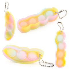 Decompression Finger Bubble Fan Keychain Pressed Venting Finger Squeezed Toys, Bubble Fan Keychain