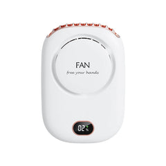 DQ203 Lazy Hanging Neck Fan USB Mini Desktop Large Wind Fan, White, Pink, Green