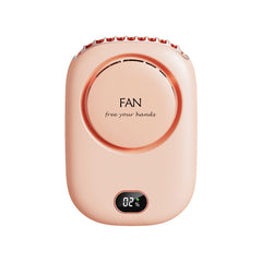 DQ203 Lazy Hanging Neck Fan USB Mini Desktop Large Wind Fan, White, Pink, Green