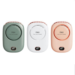 DQ203 Lazy Hanging Neck Fan USB Mini Desktop Large Wind Fan, White, Pink, Green