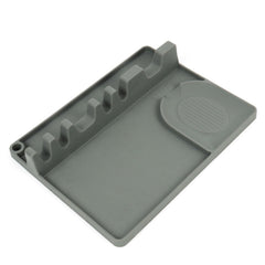 2 in 1 Kitchen Silicone Spoon Holder Shelf, Large (Gray), Medium (Gray), Medium (Black), Large (Red), Medium (Red), Large (Blue), Medium (Blue), Large (Orange), Medium (Orange), Large (Green), Medium (Green)