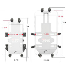 N-STAR NJN002 Motorcycle Metal Aluminum Alloy Universal Anti-Theft Mobile Phone Bracket, NJN002(T-shaped Ball Head Installation)
