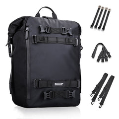 Rhinowalk Multi-Function Motorcycle Rear Seat Bag Combination Rear Shelf Pannier, Black 10L, Yellow 10L, Black 20L, Yellow 20L, Black 30L, Yellow 30L