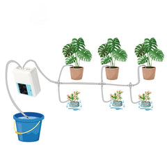 G89456 Solar Intelligent Voice Timing Automatic Flower Watering Device Lazy Plant Dripper, Single Pump 10 Sets, Single Pump 15 Sets, Double Pump 15 Sets 10M Tube, Double Pump 20 Sets Drop 15M Tube, Double Pump 30 Sets 20M Tube