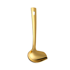 304 Stainless Steel Oil Spoon Thickened Soup Spoon Pouring Sauce Spoon, Soup Spoon (Silver), Soup Spoon (Magic Colorful), Soup Spoon (Golden), Soup Spoon (Rose Gold), Soup Spoon (Magic Red)