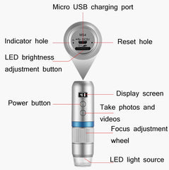 WIFI Wireless Electron Microscope 1080P HD Digital Maintenance Inspection Magnifying Glass
