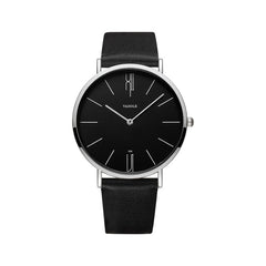 YAZOLE 506 Simple Large Scale Dial Men Business Quartz Watch, Silver Shell Black Tray Black Belt, Silver Shell White Tray Black Belt, Silver Shell Black Tray Brown Belt, Silver Shell White Tray Brown Belt, Black Shell Black Tray Black Belt             ...