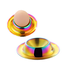 Stainless Steel Egg Tray Table Utensils, Silver, Gold, Rose Gold, Magic Colorful, Magic Red