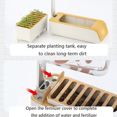 H003 Intelligent Hydroponic Vegetable Planting Machine Full-Spectrum Plant Growth Lamp Soil-Cultivation Vegetable Flower Pot