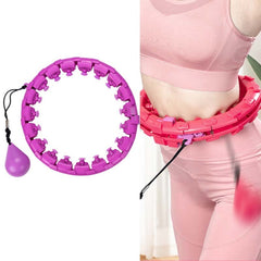 Weighted Fitness Hoop Abdomen Circle, Specification:, 19 Knots (Pink), 19 Knots (Blue), 28 Knots (Purple), 28 Knots (Pink), 28 Knots (Blue)