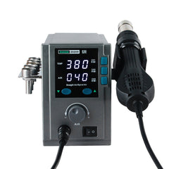 SUGON Hot Air Rework Station LED Display Temperature Adjustable Soldering Station With 5 Nozzles, EU Plug, 2020D