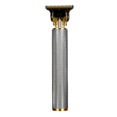 Hollow T-Shaped Steel Head Hair Trimmer USB Charging Carving Electric Hair Clipper, Steel Head (Gradient), Steel Head (Black), Steel Head (Gold), Steel Head (Silver)