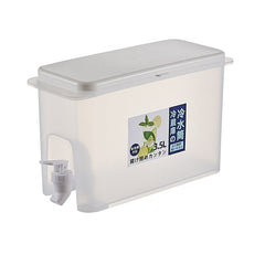 Household Cold Water Bottle With Faucet Refrigerator Fruit Teapot Summer Water Bucket, 3.5L Cold Water Bottle