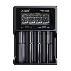 XTAR 4-Slot Bright Flashlight Lithium Battery Charger, Model: VC4SL, VC4S